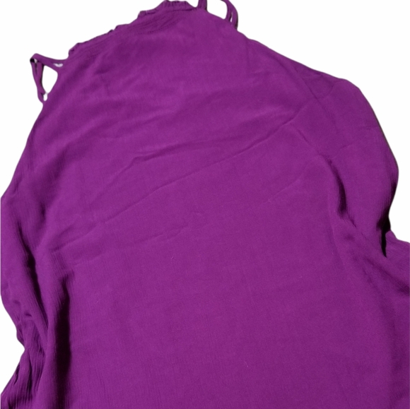 SOLD-WHBM Purple/White Embroidered Top-M - Picture 5 of 7